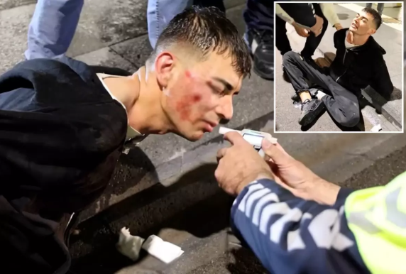 Həddindən artıq spirtli içki qəbul edən sürücü: "Dişim ağrıyır" - VİDEO