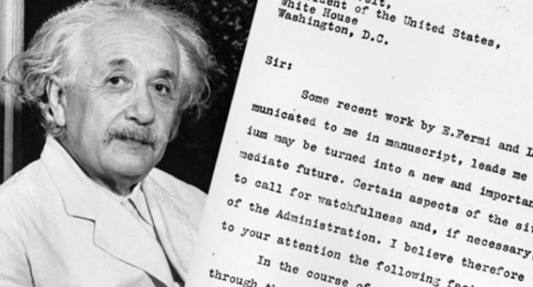 Eynşteynin ABŞ prezidentinə yazdığı məktub hərraca çıxarıldı