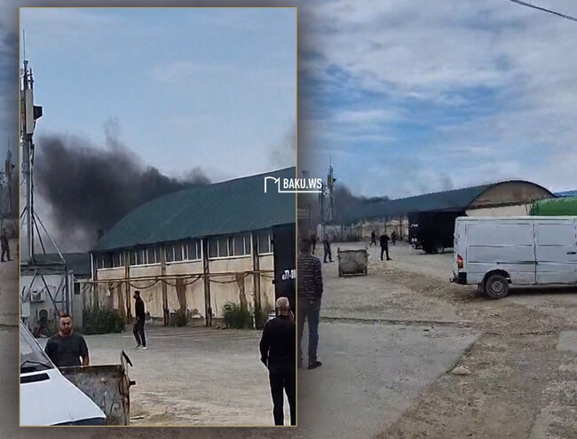 Sədərək Ticarət Mərkəzində YANĞIN - VİDEO