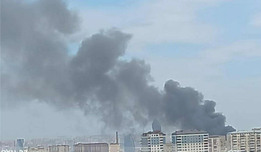 Bakıda güclü YANĞIN söndürüldü - YENİLƏNİB