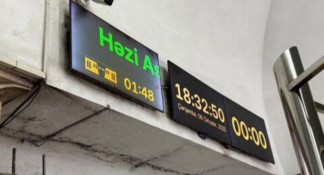 Metroda yenilik: Qatarın nə vaxt gələcəyi ekranda görünəcək