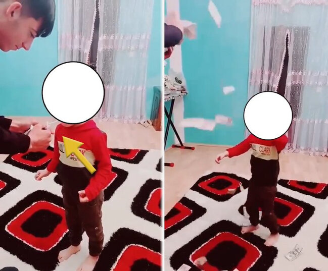 Uşağa siqaret çəkdirən yaxın qohumu CƏZALANDIRILDI - RƏSMİ - VİDEO