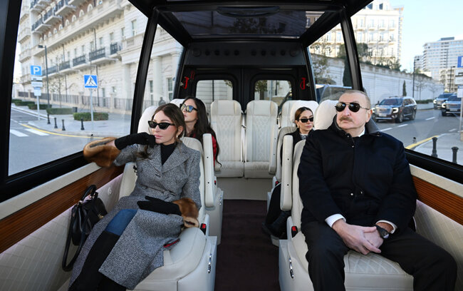 Prezidentlə ailəsinin "Ağ Şəhər"dən - Fotoları