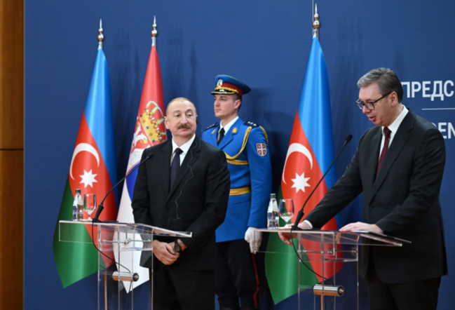 İlham Əliyev və Aleksandar Vuçiç mətbuata bəyanatlarla çıxış ediblər - VİDEO