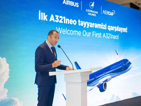AZAL-ın ilk yeni nəsil "Airbus A321neo" təyyarəsi Bakıya çatdı