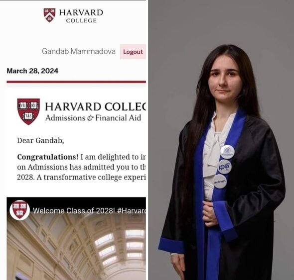 Azərbaycanlı qız Harvard Universitetinə qəbul olundu - FOTO
