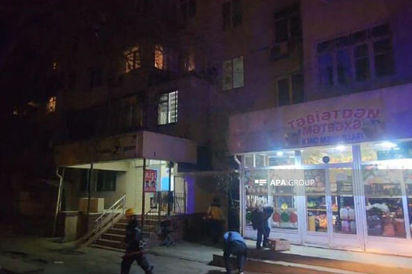 Bakıda mənzildə yanğın baş verib - FOTO