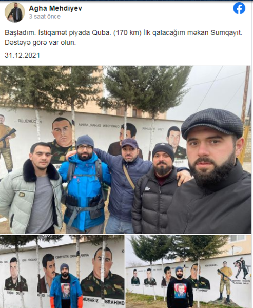 Bakıdan Qubaya kimi təknəfərlik yürüş - FOTO