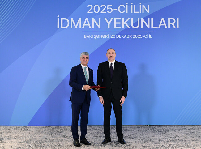 İlham Əliyev bu idmançılara ev verdi - Fotolar
