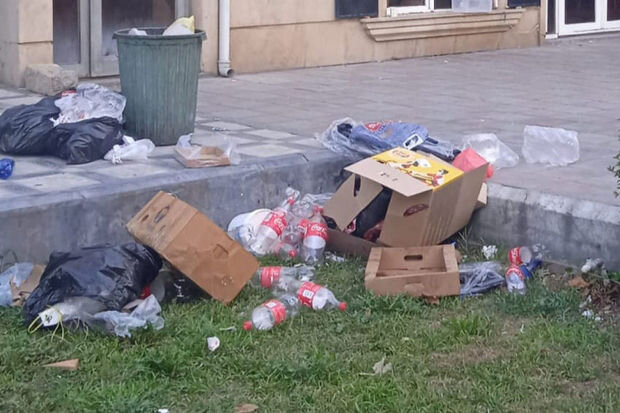 Bərdədə küçəni zibilləyənlər cərimələndilər - FOTO