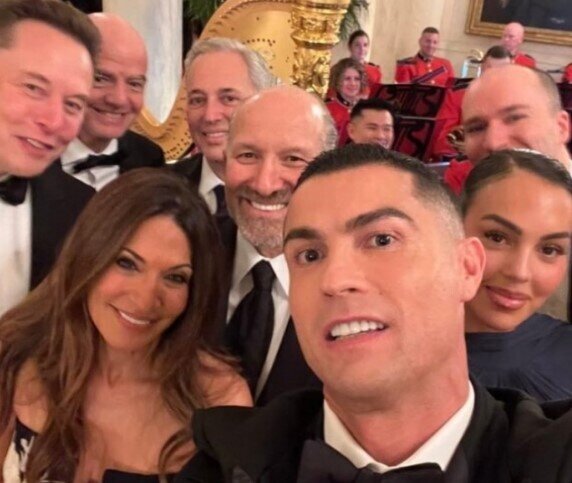 Ronaldonun sevgilisinin geyimi Ağ Evdəki dövlət yeməyinə öz damğasını vurdu - FOTOlar