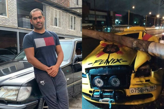 Azərbaycanlı oliqarxın qohumunun "Rolls-Royce" markalı avtomobili qəzaya düşdü - FOTO