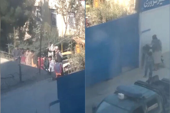 "Taliban" döyüşçüləri şagirdləri sıraya düzüb cəzalandırdı – VİDEO