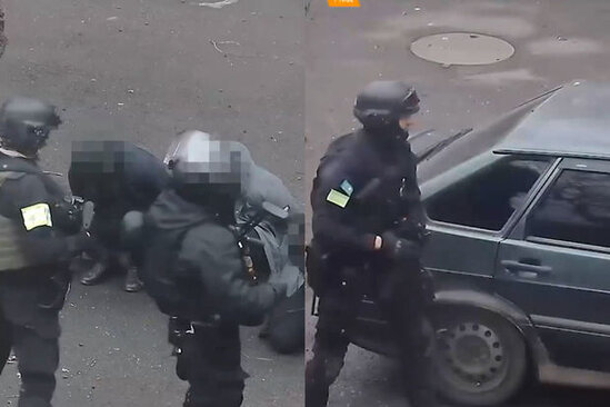 Polis Almatıda xüsusi əməliyyat keçirir: Küçədə həbslər aparılır - VİDEO