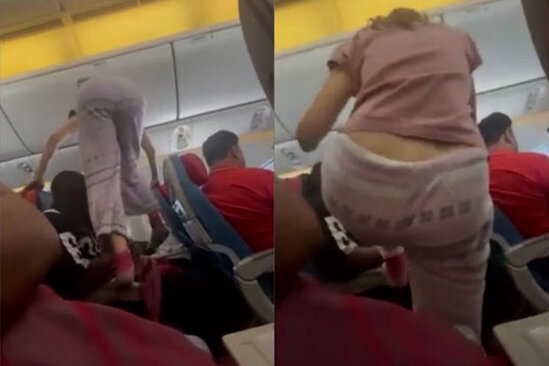 Təyyarənin sərnişini pijama geyindiyinə görə "kriminal davranışda" ittiham olundu - VİDEO