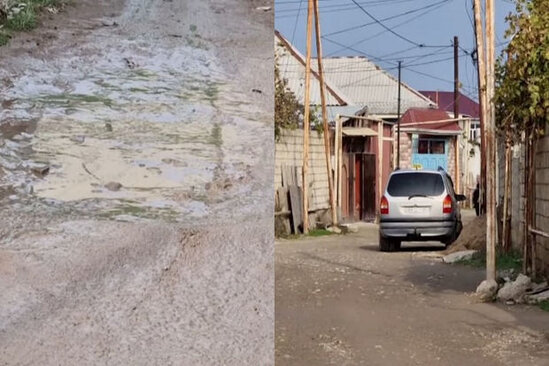 "Xəzər bağları" yaşayış massivinin yolları bərbad vəziyyətdədir - VİDEO