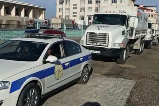 FHN-in Türkiyəyə humanitar yardım aparmış vasitələrinin növbəti hissəsi Bakıya qayıdır - VİDEO