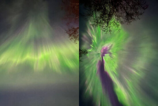 Rusiya səmasında "Qütb parıltısı" göründü - FOTO/VİDEO