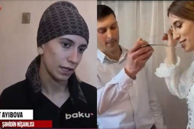 Şəhidin nişanlısından ürək dağlayan sözlər: "Kim bizi görürdü, deyirdi bu nə gözəl sevgidir" - VİDEO