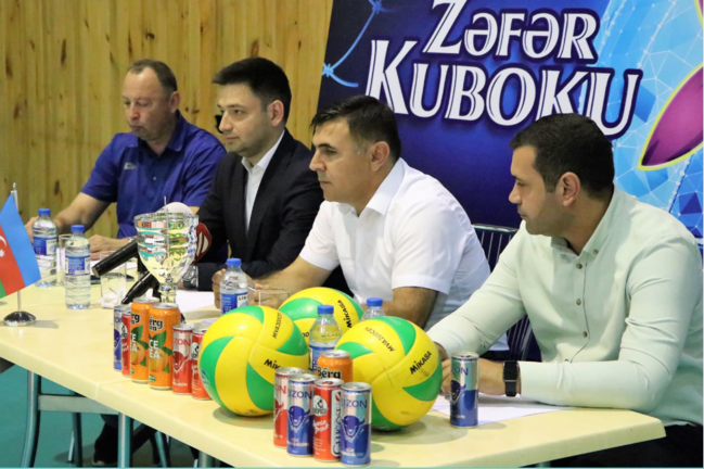 Voleybol üzrə Zəfər Kubokunun püşkü atıldı - FOTOLAR