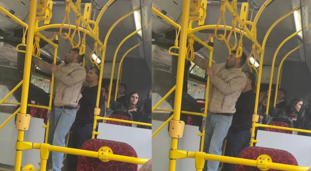 Qeyri-etik hərəkətlər edən şəxsi sərnişinlər avtobusdan atdılar - VİDEO