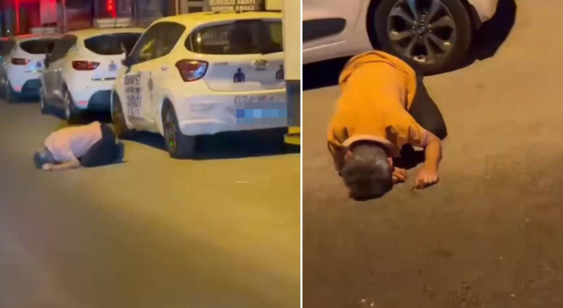 Gecə yolun ortasında gördülər, maşını saxlayıb yanına qaçdılar - VİDEO
