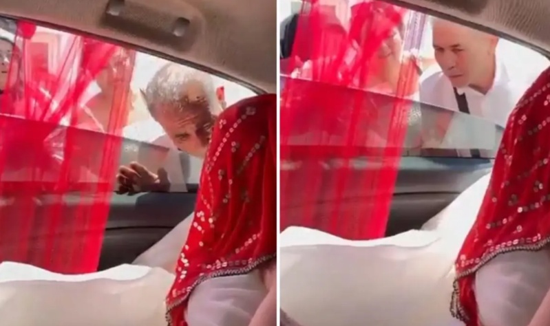 Vədini almadan maşından enmədi: Gəlinin bəyin ailəsindən istəyi izləyənləri təəccübləndirdi - VİDEO