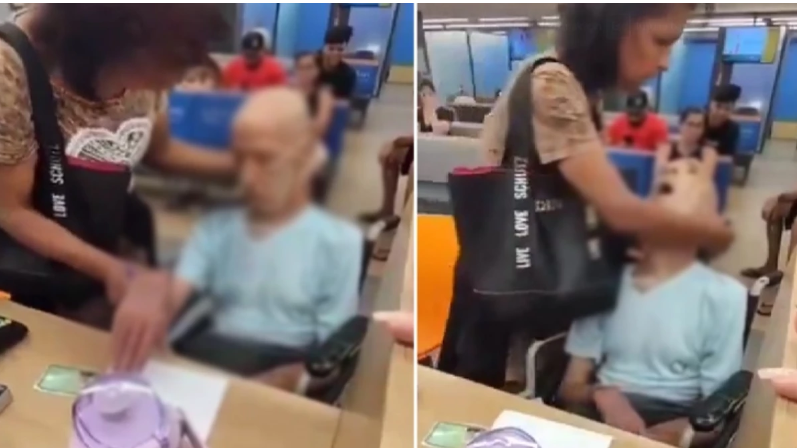 Ölən əmisini banka gətirib kredit götürməyə çalışdı - VİDEO