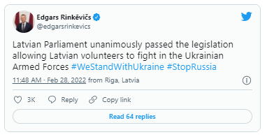 Latviya könüllülərə Ukrayna qoşunlarında xidmət etməyə icazə verdi - FOTO