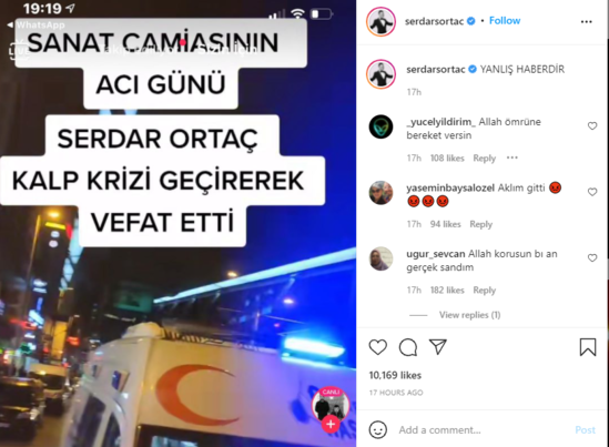 Sərdar Ortacın ölüm XƏBƏRİ yayıldı