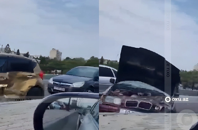 Babək körpüsündə zəncirvari qəza