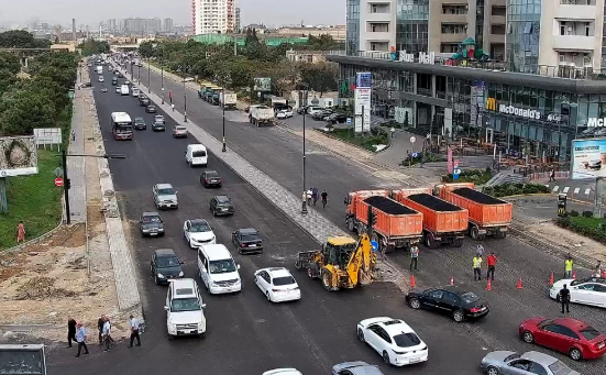 Bakının əsas prospektlərindən biri qısa müddətə bağlandı