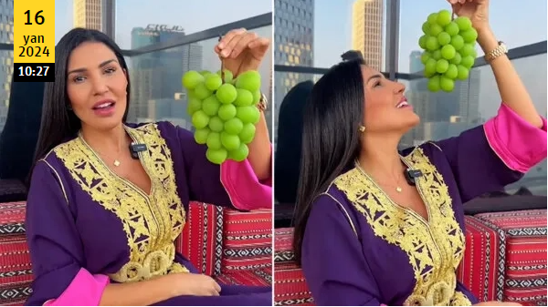 Varlı ərəb qadın 200 manata üzüm alıb "Tik-Tok"da paylaşdı - VİDEO