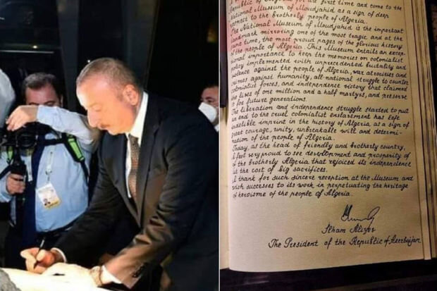 Prezidentdən gözəl xəttatlıq nümunəsi - FOTO