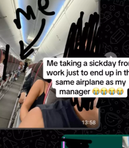 Tətilə getmək üçün xəstəlik kağızı aldı, təyyarədə müdiri ilə QARŞILAŞDI - FOTO