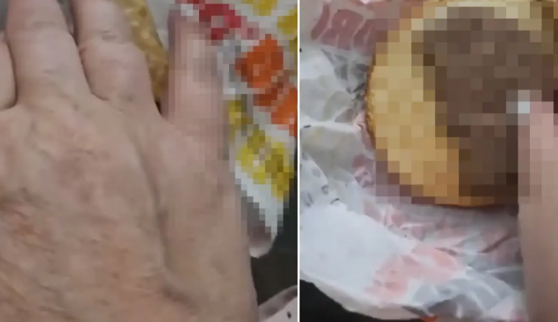 Evə hamburger sifariş verən vətəndaş qutunu açanda şok yaşadı - VİDEO