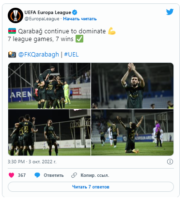 UEFA-dan "Qarabağ"la bağlı növbəti PAYLAŞIM - FOTO