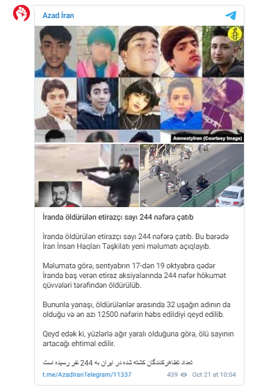 İranda öldürülən etirazçıların sayı açıqlandı - FOTO