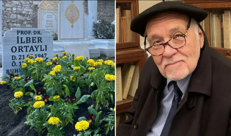 İlbər Ortaylının məzarına vətən torpağı töküldü! - VİDEO