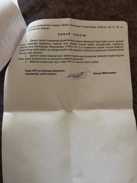 Azərbaycanda qadın vətəndaşın 5100 manat pulunu mənimsəyib - İDDİA
