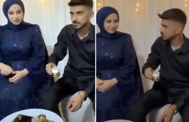 Qız istəmə mərasimində inanılmaz anlar: Bəyə yuyucu vasitəli su verildi