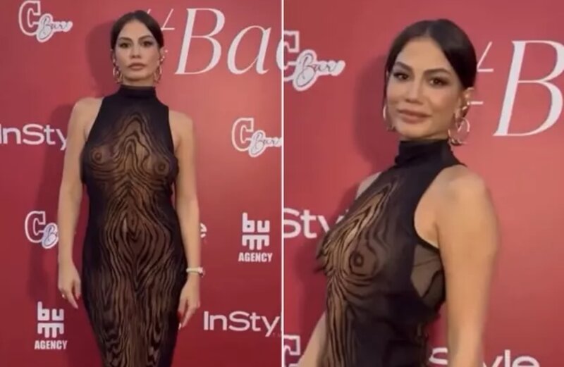 Demet Özdemir cəsur geyimi ilə gecəyə damğa vurdu