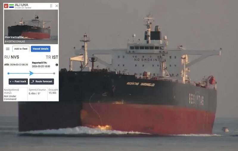 140 min ton neftlə yüklü Türkiyə tankeri DRONLA VURULDU