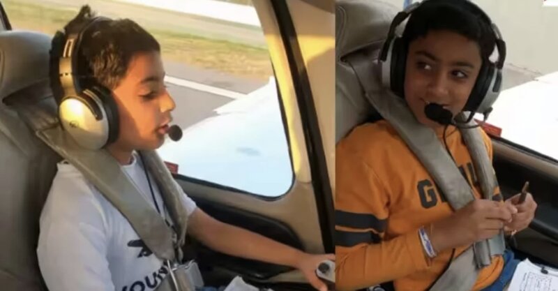 Kaliforniyada 11 yaşlı oğlanın təyyarə idarə etməsi gündəm oldu