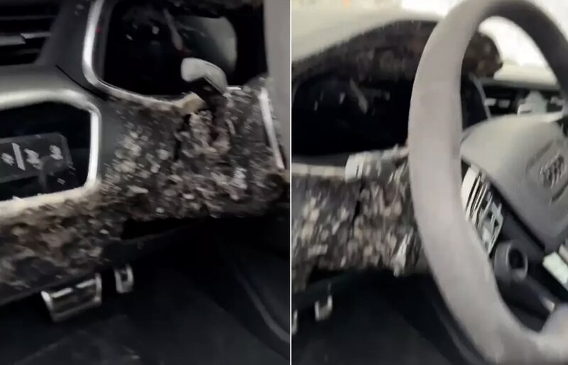 Dondu, partladı və maşının içini bərbad hala saldı: Avtomobildə qətiyyən saxlamayın