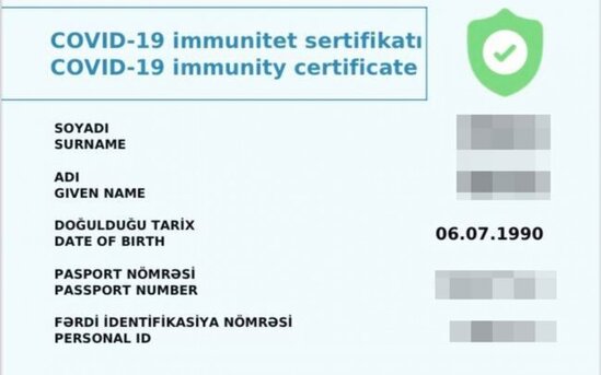 "İmmunitet sertifikatı" bu halda müddətsiz olacaq - RƏSMİ