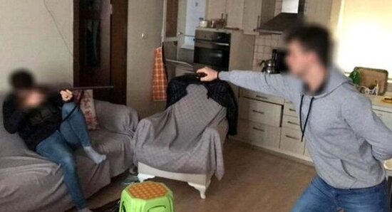 Bakıda polisə silahlı müqavimət göstərən şəxsin - FOTOSU
