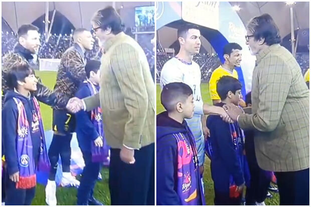 Məşhur hind aktyoru Messi və Ronaldu ilə görüşdü - VİDEO