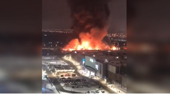 Moskvada ticarət mərkəzində yanğın olub: 1 nəfər ölüb