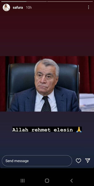Sabiq nazir gəlinindən mərhum qayınatası ilə bağlı paylaşım - FOTO